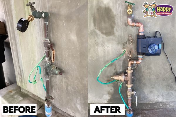 Moen Flo Automatic Shut-Off Valve Installation and Pressure Regulator Upgrade in San Diego