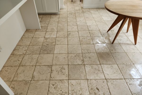 Travertine Stone Cleaning and Sealing in Lake Forest