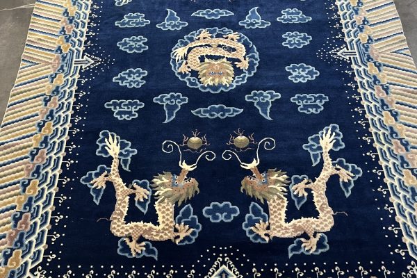 Chinese Wool Rug Immersion Wash Cleaning in Newport Beach, CA