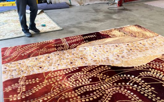 Redlands Hand-Tufted Wool Rug Cleaning for Pet Odor Removal