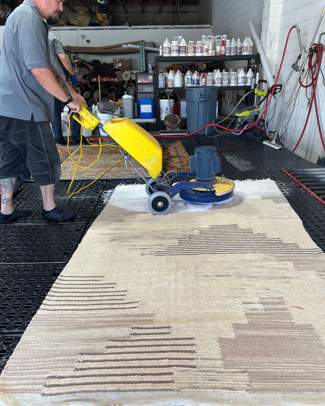 Wool and Cotton Flatweave Rug Cleaning in Corona Del Mar, CA