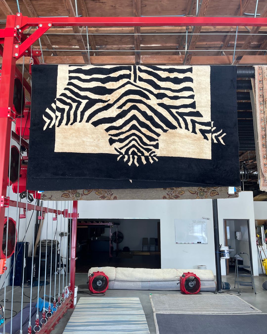 Wool Zebra Rug Cleaning in Southern California