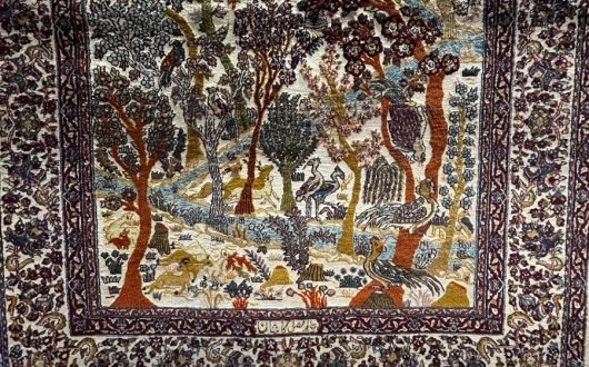 Silk Isfahan Rug Dry Cleaning in Yorba Linda, CA