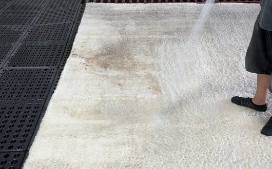 What is the best way to remove odors from a shag rug?