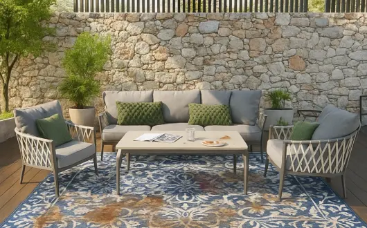 Can mold and mildew be removed from outdoor rugs?