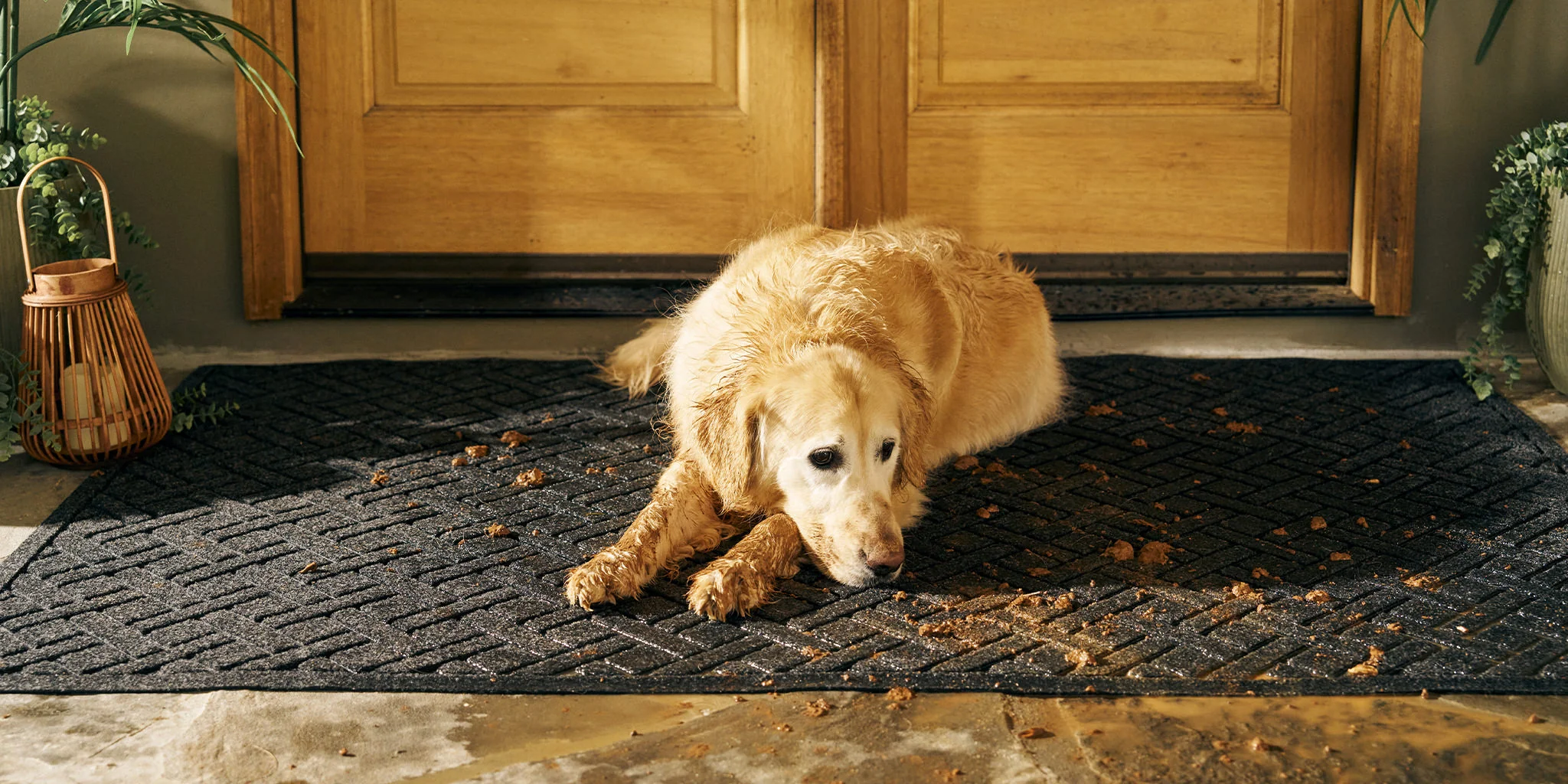 What is the best way to clean heavily soiled mats?