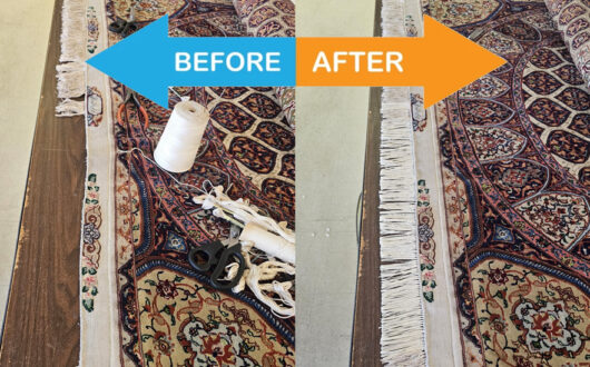 Persian Rug Fringe Restoration in Palm Desert, CA
